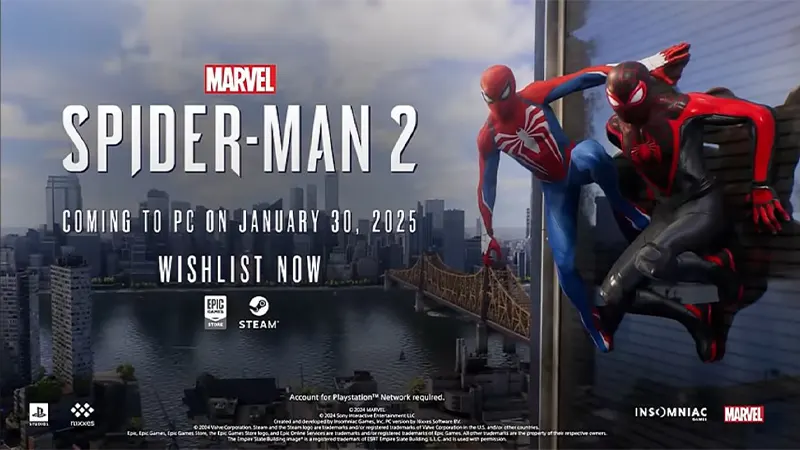 Marvels Spider-Man 2 Siap Meluncur di PC pada Januari 2025!
