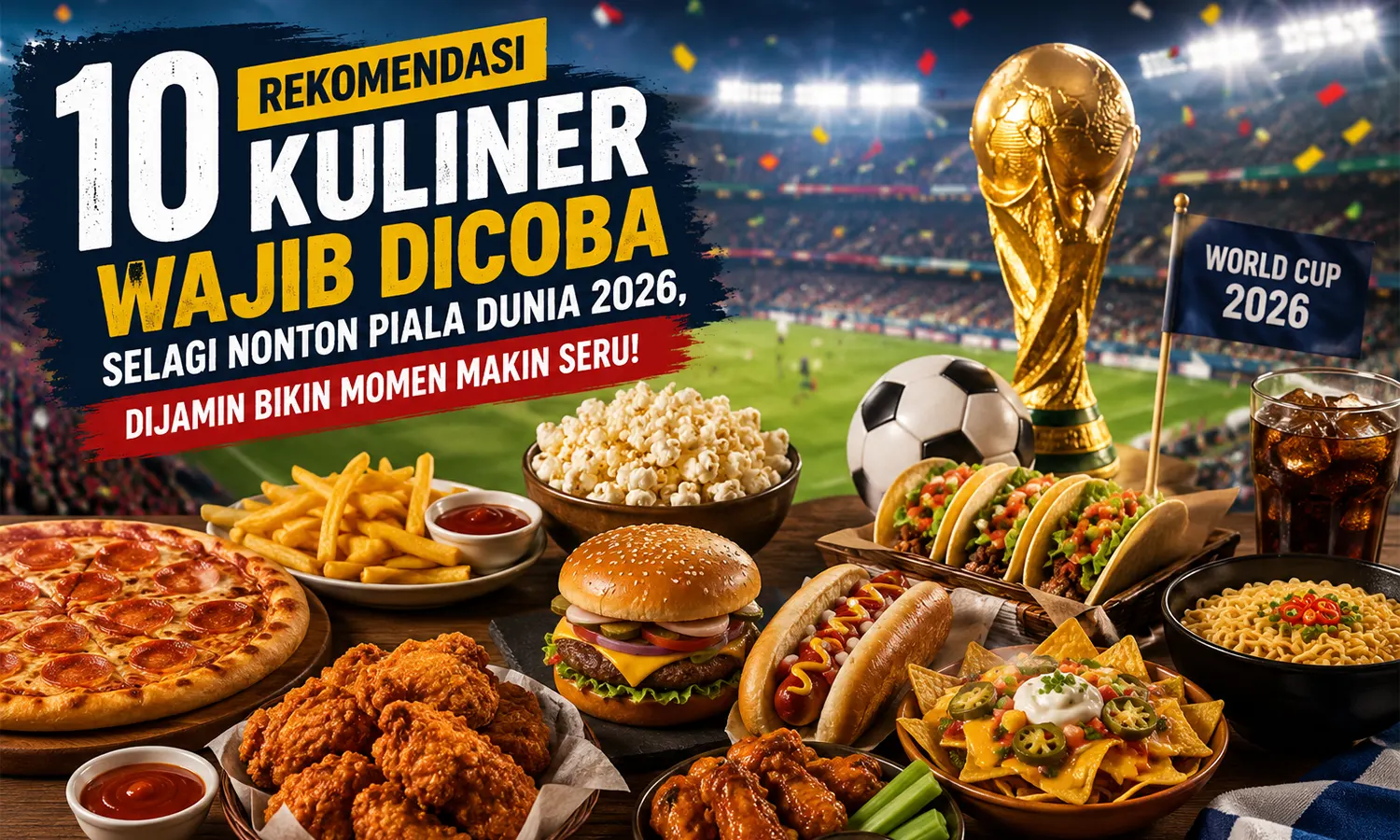 10 Rekomendasi Kuliner Wajib Dicoba Selagi Nonton Piala Dunia 2026, Dijamin Gak Nyesal!